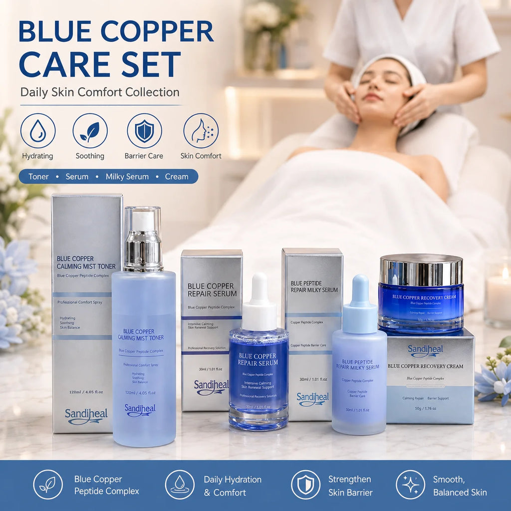 Blue Copper Facial Serum Hydrating Moisturizing Skin Care Moisturizing Smooth and Refreshed Skin