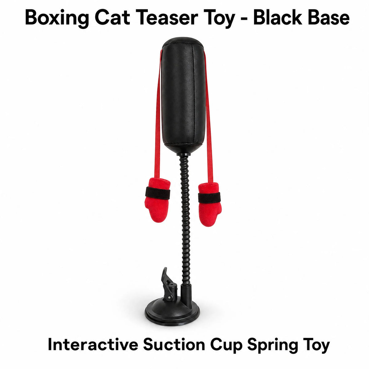 Paw Punch Cat Boxing Toy Cat Punching Bag with Boxing Gloves-Interactive Exercise Toy Indoor Play Durable Suction Cup Activity