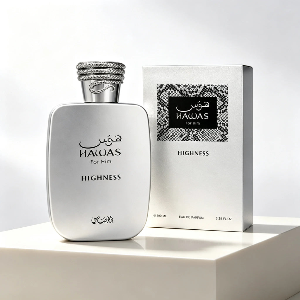 Rasasi Hawas Highness Eau de Parfum Spray for Men – Royal Oriental Woody & Spicy Amber Scent, Long-Lasting Premium Arabian Fragrance, Perfect Gift, 3.4 fl oz / 100 ml