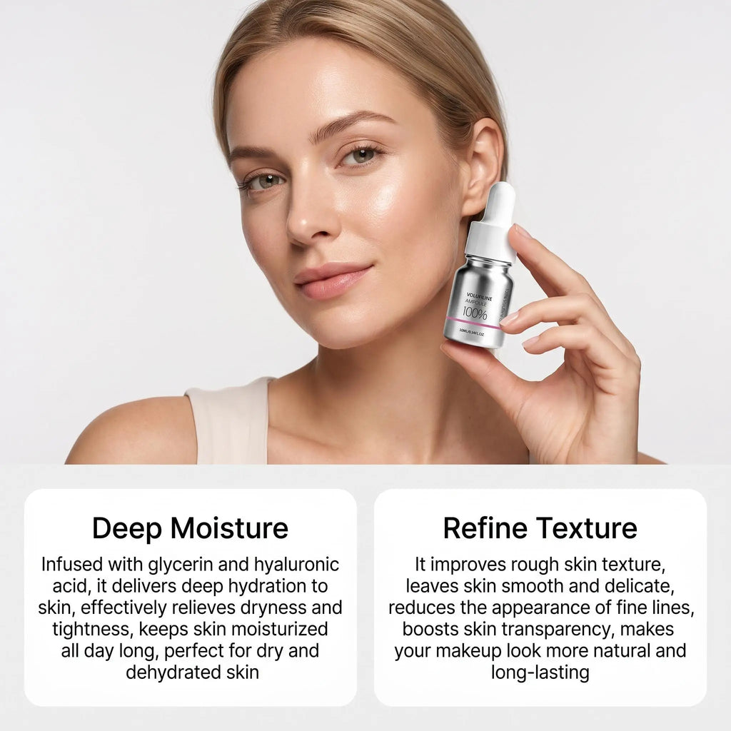 Volufiline Hyaluronic Acid Ampoule Essence Deep Hydration Smoothing Texture Strengthening Barrier Boosting Elasticity Diminishing Fine Lines Revitalizing Serum
