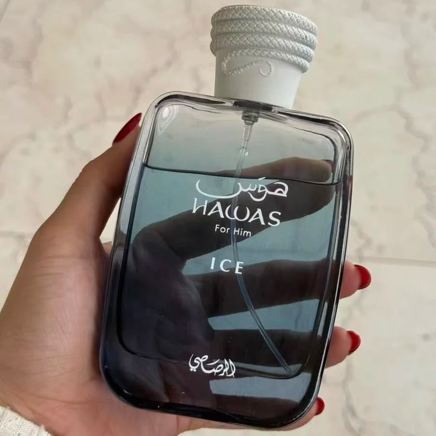 Hawas Ice for Men Eau de Parfum, 100ml (3.38 oz), Premium Arabian Fragrance - Best Holiday Gift