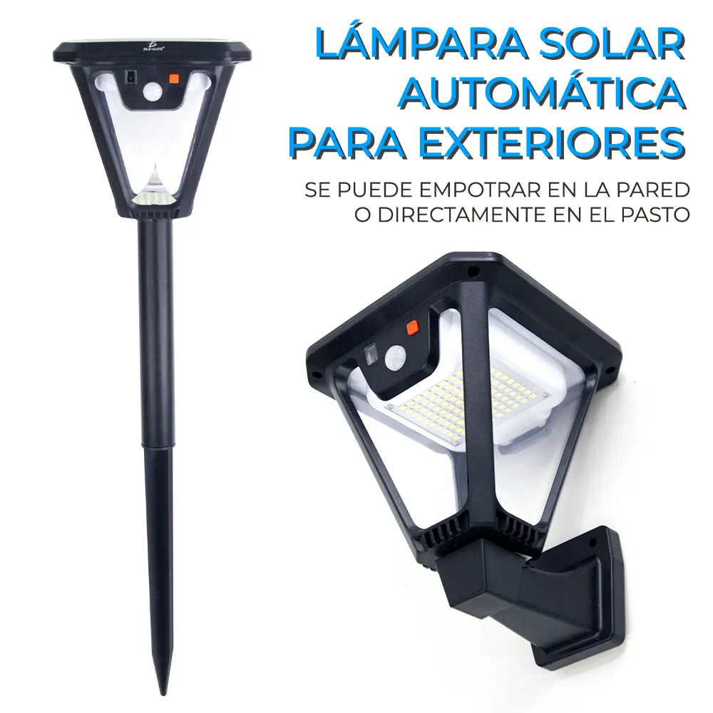 Automatic 5W LED Solar Lamp Outdoor Gardens Warm White Light IP65 Waterproof PC Body DC Power Supply ROHS Certified Wall Mount