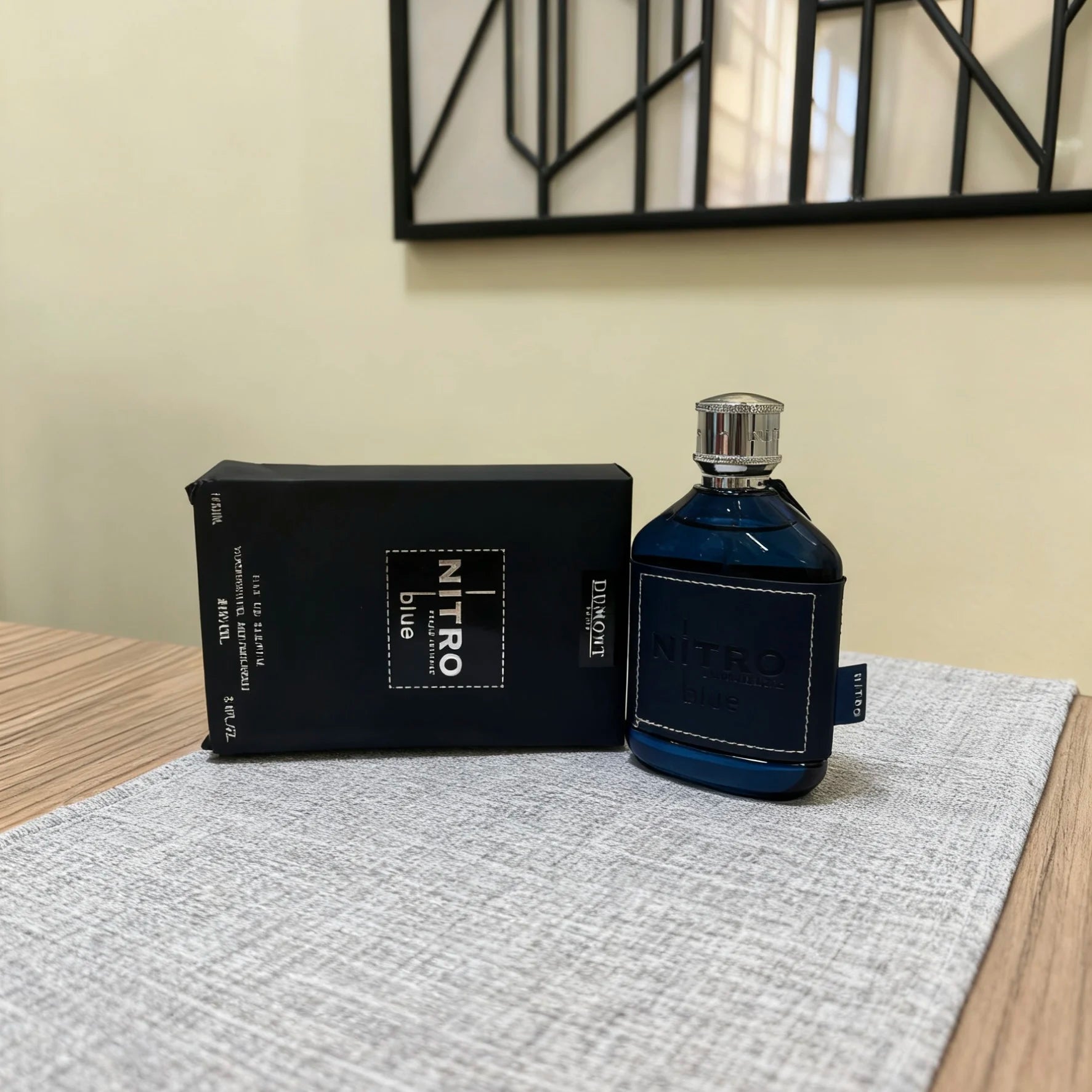 Dumont Nitro Blue Eau De Parfum - Uplifting Floral & Woody Fragrance - 3.4 Fl Oz