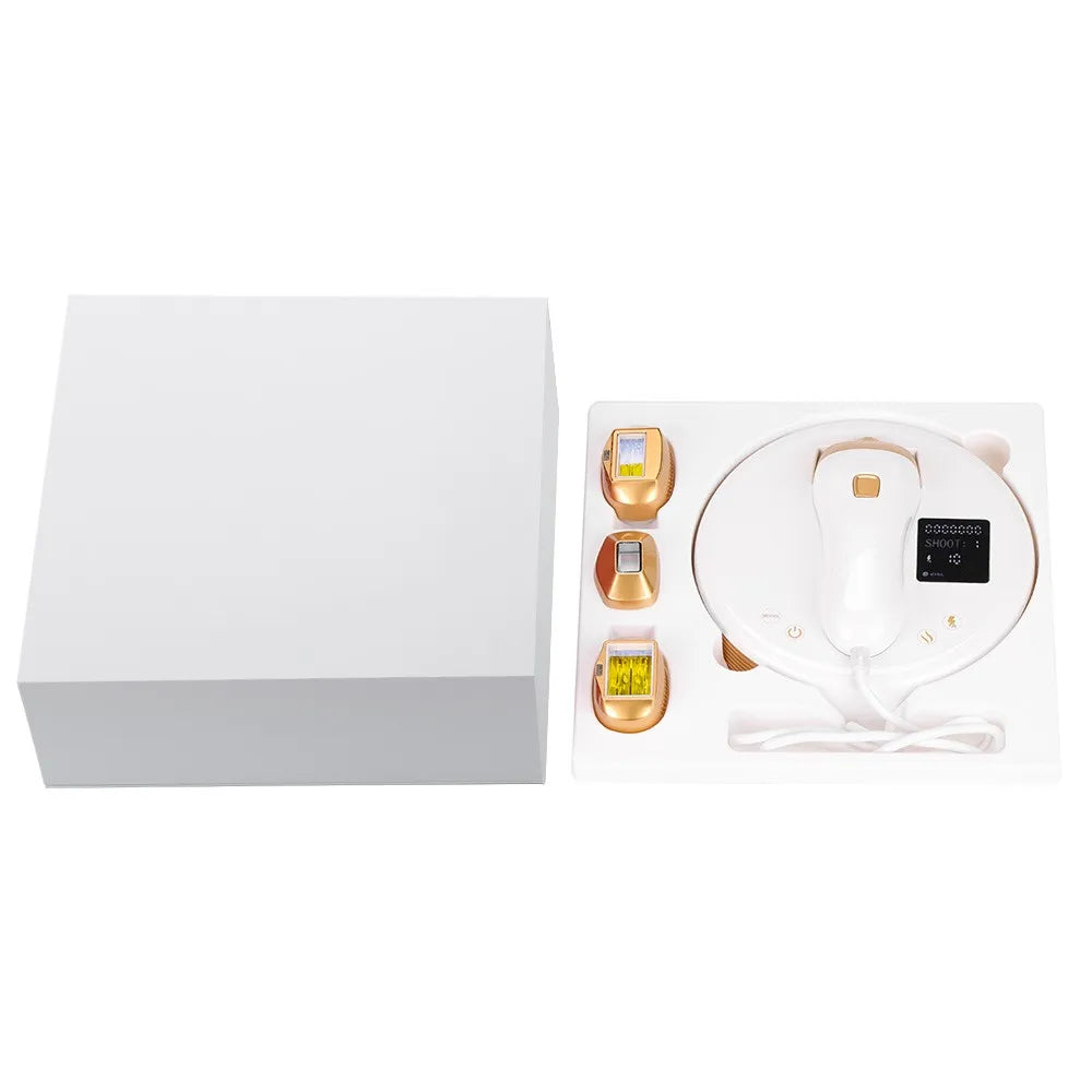 Hair Removal Device With 3 Light Head 10 Energy Level 3 Mode SkinRecognition