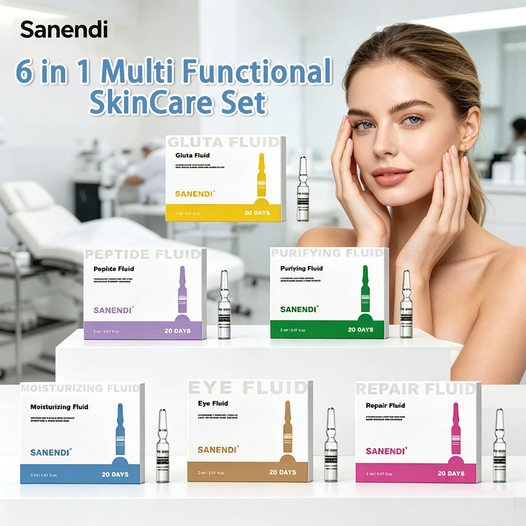 Sanendi Peptide GSH Ampoules SkinBooster Serum  Collagen Fluid Eyes Face Care Essence Deep Hyadration Korean Skin Care 20vials
