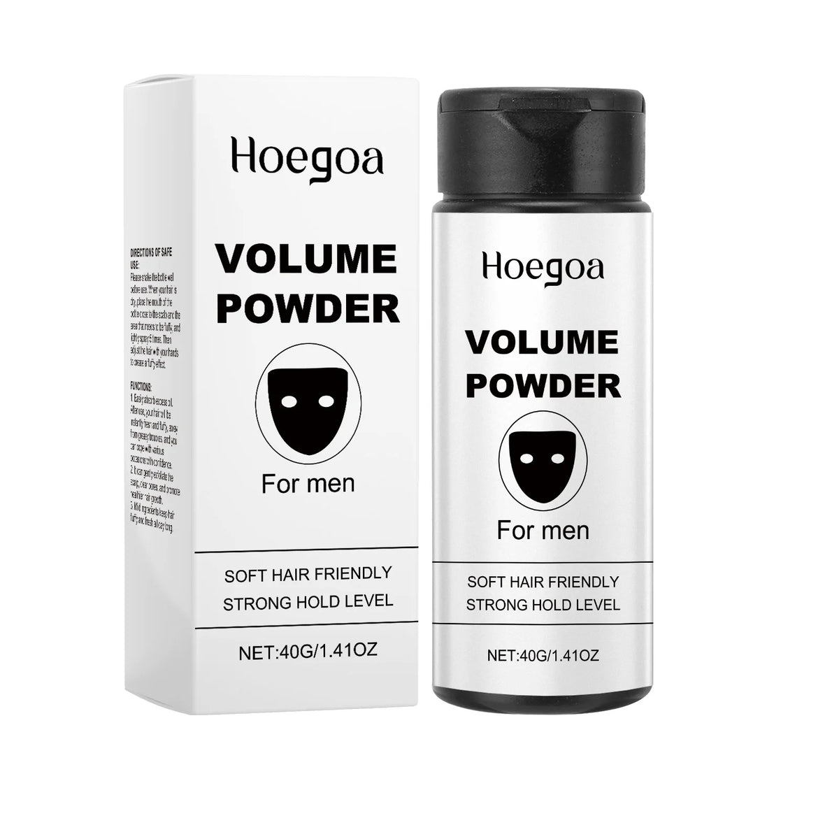 Hoegoa Men's Hair Volumizing Powder Oil Absorbing Matte Root Lift Styling Dust For Instant Volume Non Greasy Easy Application Fine Thin Hair Powder