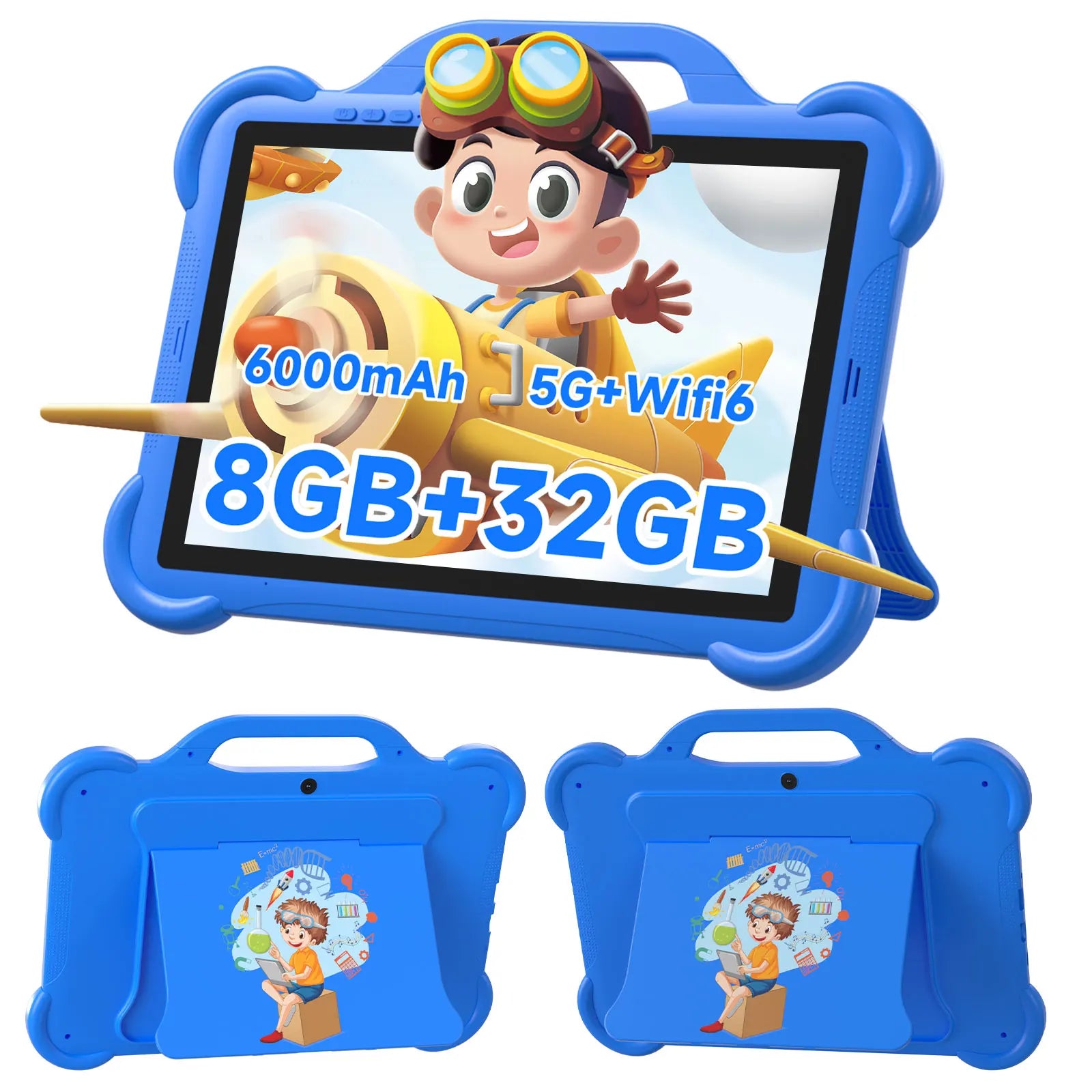 Tablet 10 Pulgadas  Educational Tablet PC for Kids Android 15.0 8GB(3GB+5GB Expansion) RAM 32GB 6000mAh Battery Android Tablette