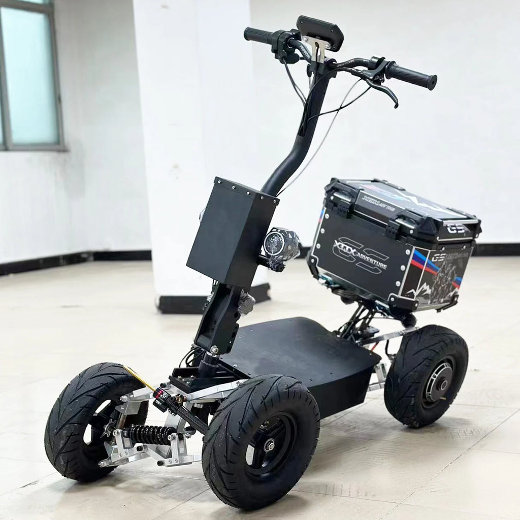 13 Inch 4 Wheel Scooter 48V 34Ah Lithium Battery 3600W Dual Motor McPherson Suspension Off-road City Electric ATV Quad 200kg