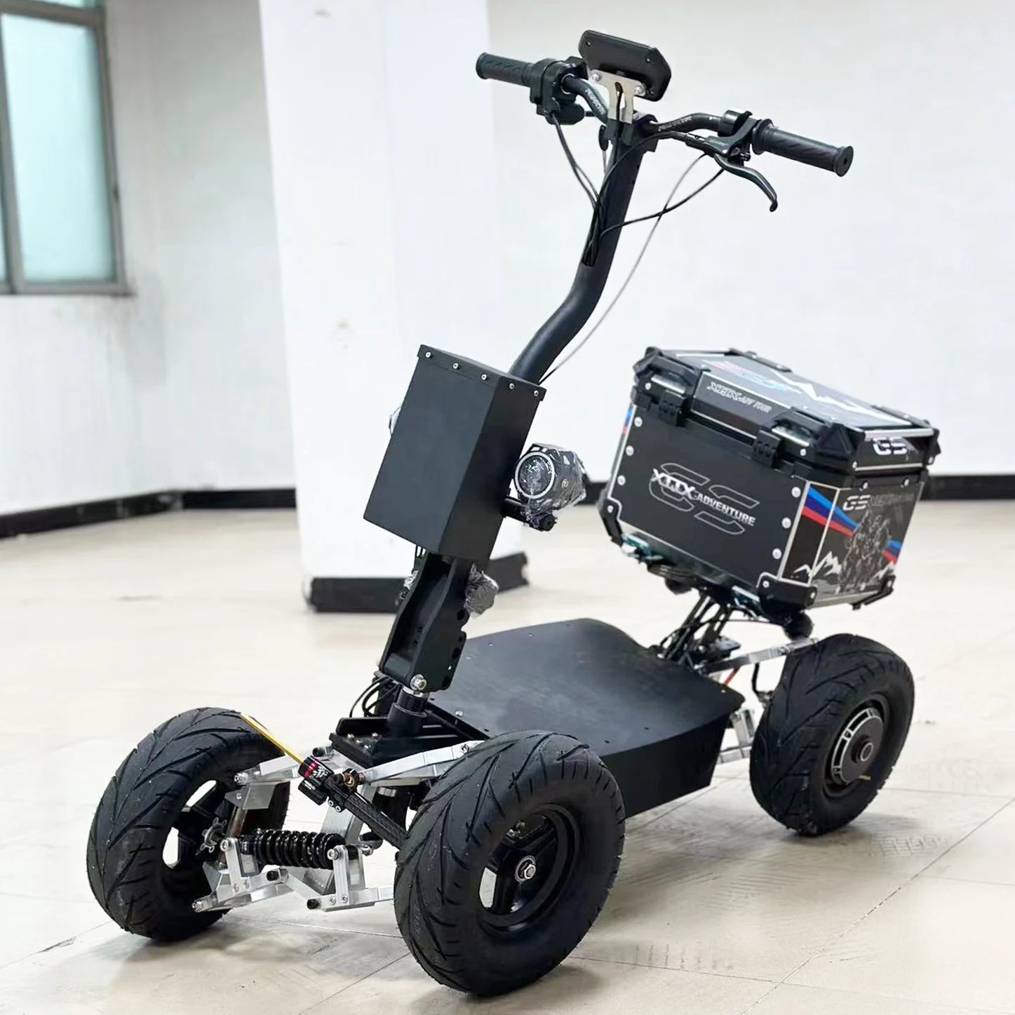 13 Inch 4 Wheel Scooter 48V 34Ah Lithium Battery 3600W Dual Motor McPherson Suspension Off-road City Electric ATV Quad 200kg