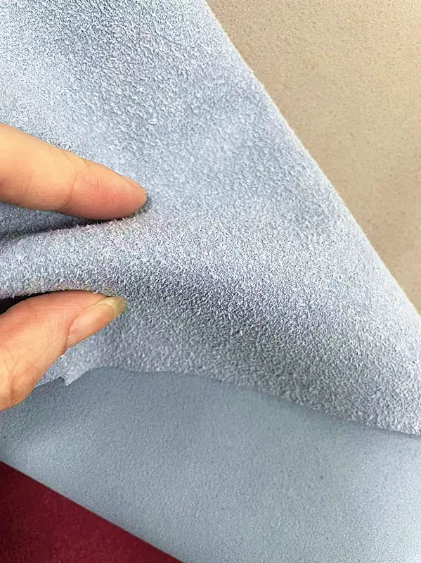 Suede Face Texture Pu Synthetic Leather Fabric Customised Imitation Real Leather for Shoes Cuero Gamuza