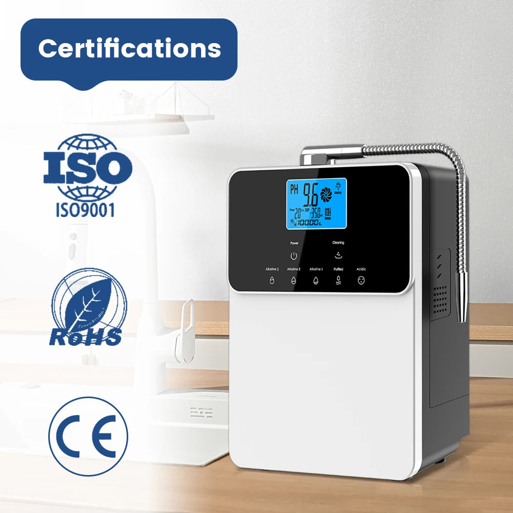 11 Plates Platinum Coating Alkaline Water Machine PH 4.5-10.5 Japan Kangen Water Machine Alkaline Water Ionizer