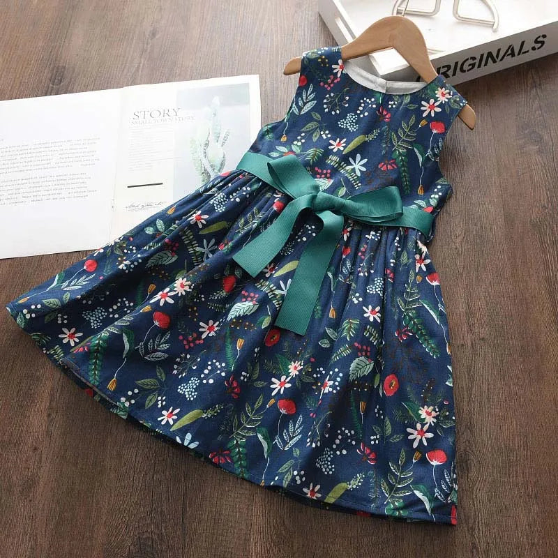 Bear Leader Floral Girls Dress Floral Kids Dresses Girls Princess Dress Children Clothes Girls Dress Casual Wear 3 7Y Vestido