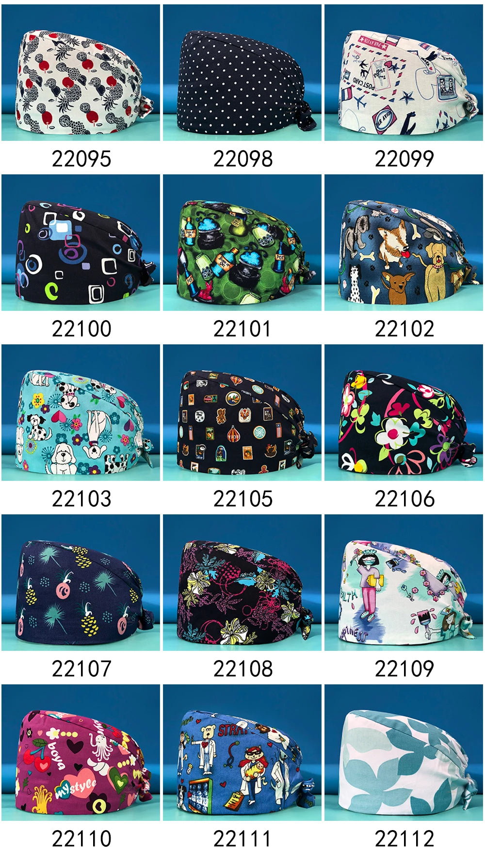 Dentistry Pet Medical Scrub Pharmacist Clinic Hat Dentist Lab Cap Nurse Surgical Working Caps Nursing Hats Cotton with Button