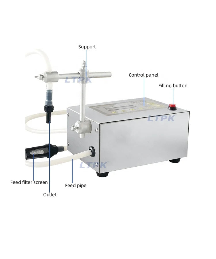Diaphragm Pump Perfume Bottle Filler Semi Automatic Beverage Perfume Juice Water Liquid Weighing Filling Machine