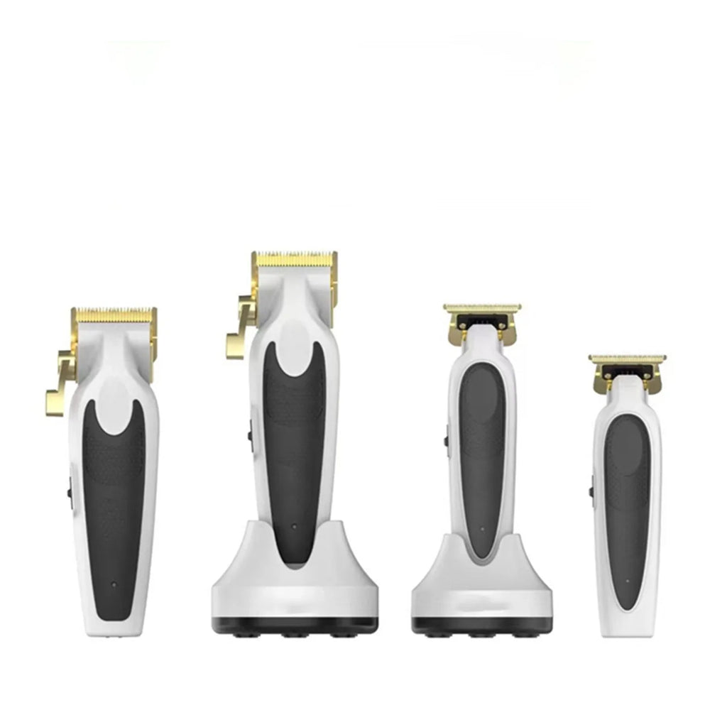 Professional Adult Barber Hair Salon Clippers Rechargeable Electric Metal Hair Clipper for Men with Plastic Handle for Home Use