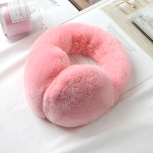Natural 100% Rex Rabbit Fur Earmuffs Women Fashion Men Warm Russia Winter Real Fur Earmuffs Children Ear Cover fur Earlap Girl