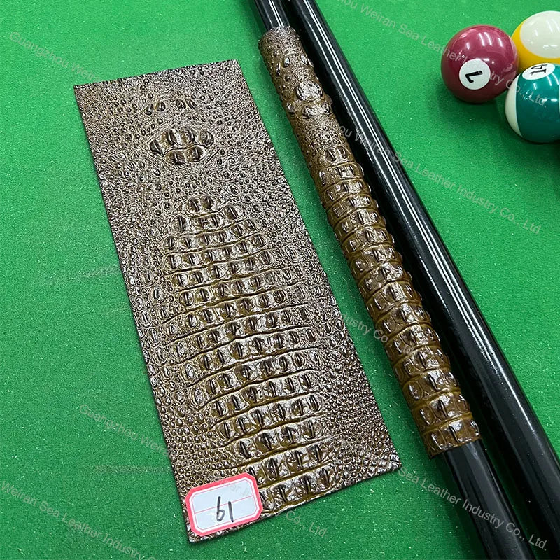 Genuine Cow Skin Pool Billiards Cue Grips Non-Slip Protective Sleeve Wrap with Different Print Pattern Genuine Leather Club Wrap