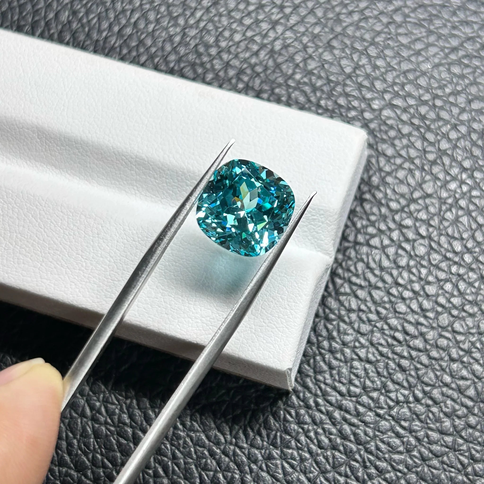 Blue Paraiba Loose Gemstone Cushion Cut Paraiba Lab Created Stone for Rings Jewelry