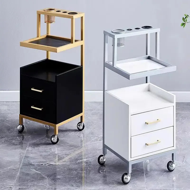 Modern Multifunctional Barber Shop Cabinet Hairdresser Tool Table with Multi-Layer Storage Rack Salon Furniture for Bedroom