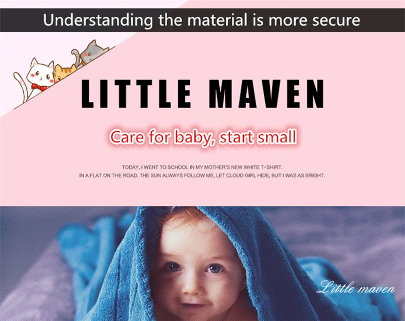 Little maven Summer Tops Baby Girls New Fashion Children's Clothing Rainbow Flowers T-shirt Cotton for Kids Clothes 2-8 Years