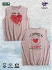 Religious Heart - Printed Washed Vest US Local Warehouse 3 Colors Cotton Breathable Trendy Top