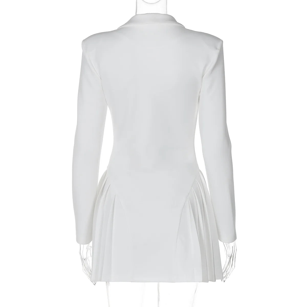D4616778G V Neck Long Sleeve Side Pleated Hem Wrap Suit Dress Fashion Elegant 2024 Manufacturer Streetwear Casual Clothing