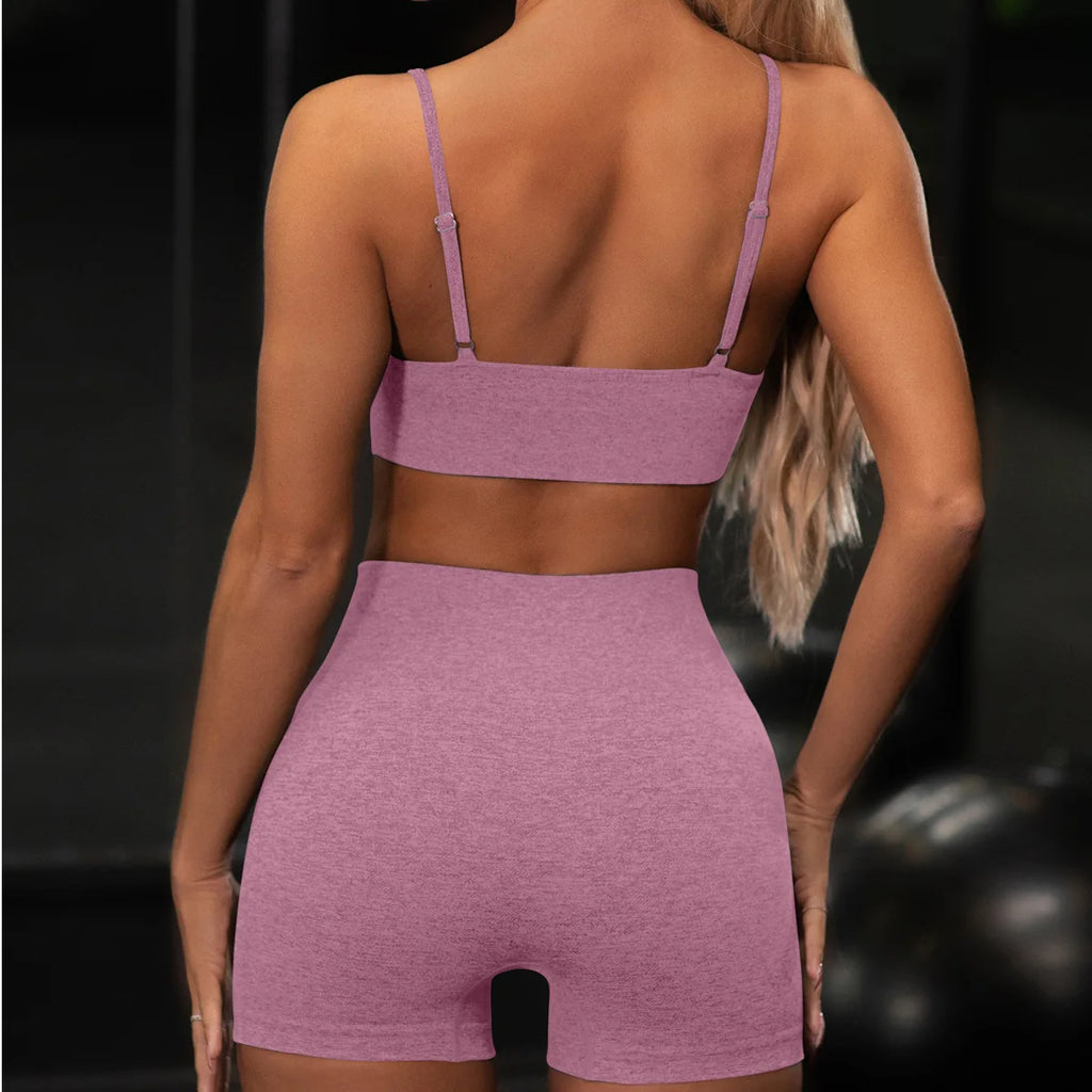 2024 Women Strap Camisole Vest + Shorts 2 Piece Set Running Leopard Printed Sports Stretch Hip Lift Fitness Yoga Wear Suits
