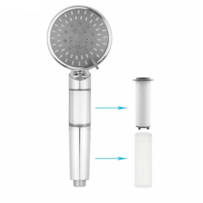 Factory Modern PP Cotton Filter Shower Head Bathroom Spray Hand Held Shower Head