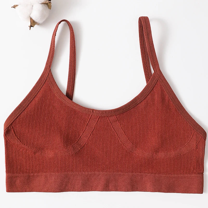 Women Sports Bra Tube Top Push-Up Bra Padded Crop Top Seamless Underwear Female Streetwear Tank Tops Removable Pads Camisole