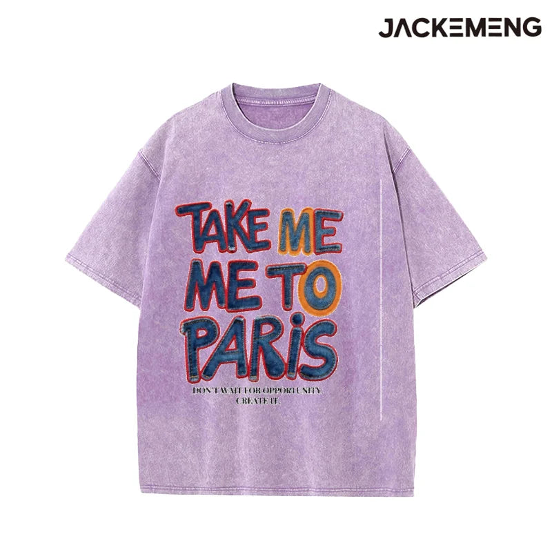 Oversized Vintage Travel Streetwear Print Tshirt USA Stock Wholesale Y2K Casual Tee