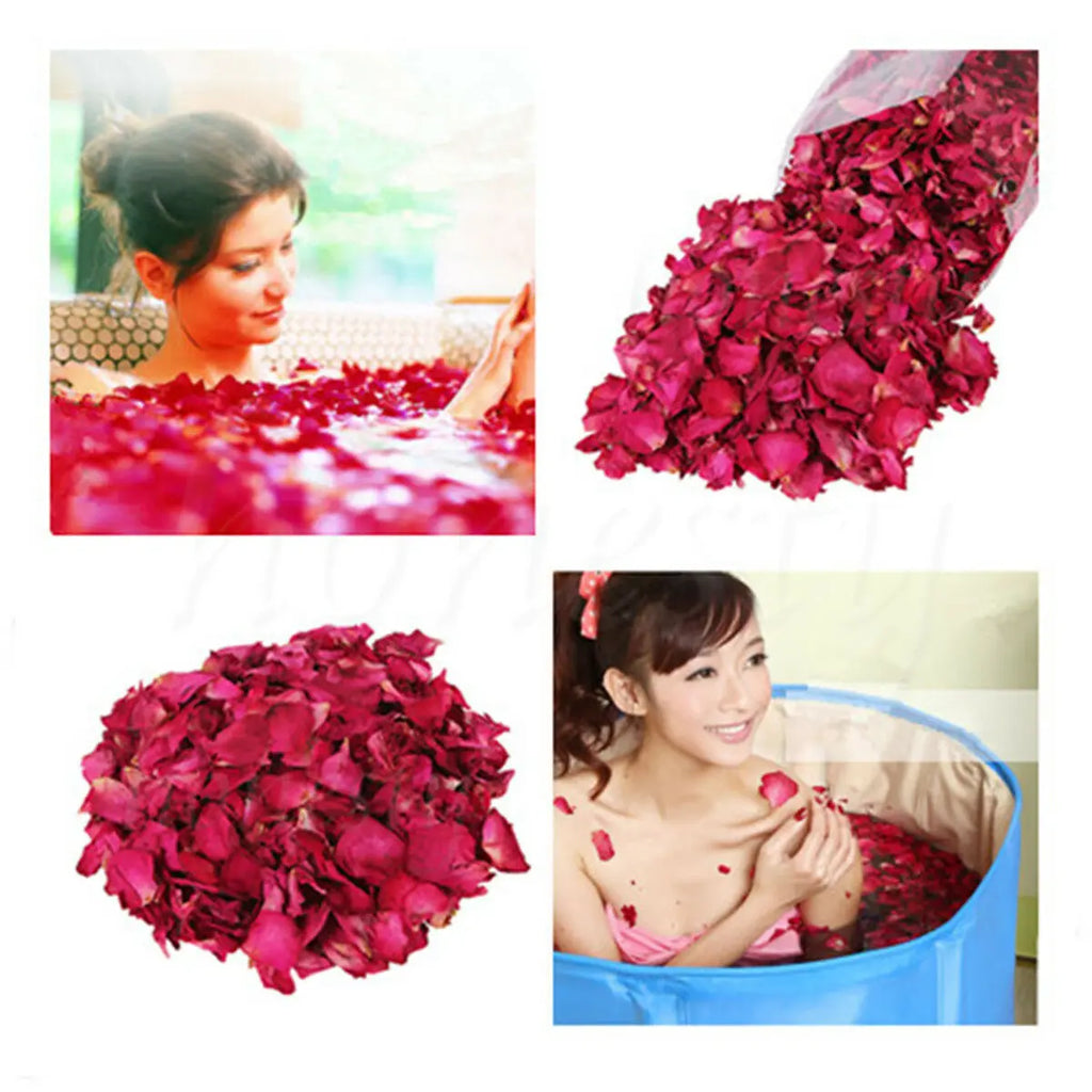 Dried Rose Petals Bath Tools Natural Dry Flower Petal for Bath Bathing Spa Whitening Shower