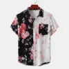2025 Hot Selling Men Hawaiian Shirt - Summer Short Sleeve Casual Button Down Beach Shirt with Flower Print (OEM/ODM Wholesale)