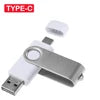 High Quality 2-in-1 Smart Phone Pendrive 8GB to 128GB 2.0 USB C Stick Type C Flash Drives New Plastic Product