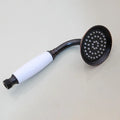 Rainfall Shower Head Round 8 -inch Rain Bathroom Shower Head Black Brass Handshower Head 1.5 M shower Hose Hand Shower Brasket