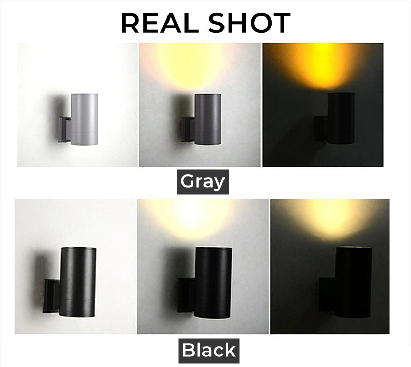 Outdoor LED Wall Lamp 10W 20W High Bright Waterproof Up Down Spotlights Garden Porch Decor Villa Wall Lighting Fixture AC85-265V