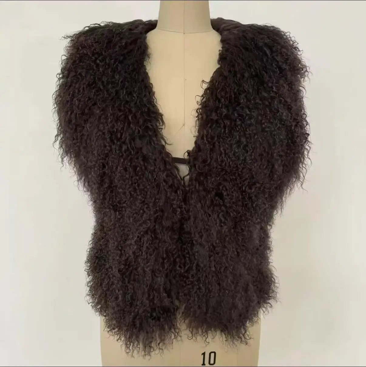 Streetwear Real Mongolian Sheepskin Fur Vest Women Real Sheep Fur Halter Top Vest