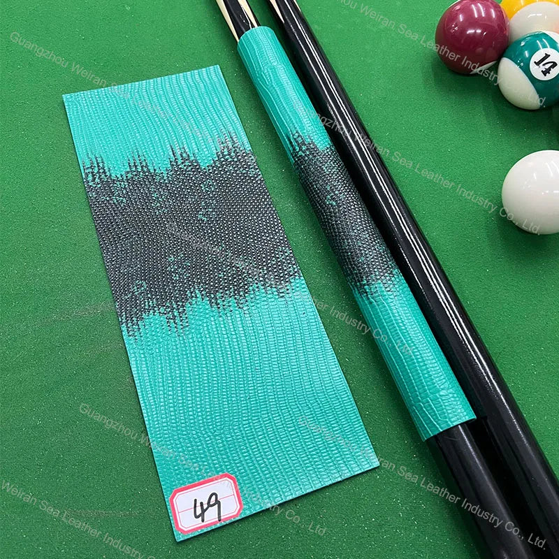 Genuine Cow Skin Pool Billiards Cue Grips Non-Slip Protective Sleeve Wrap with Different Print Pattern Genuine Leather Club Wrap