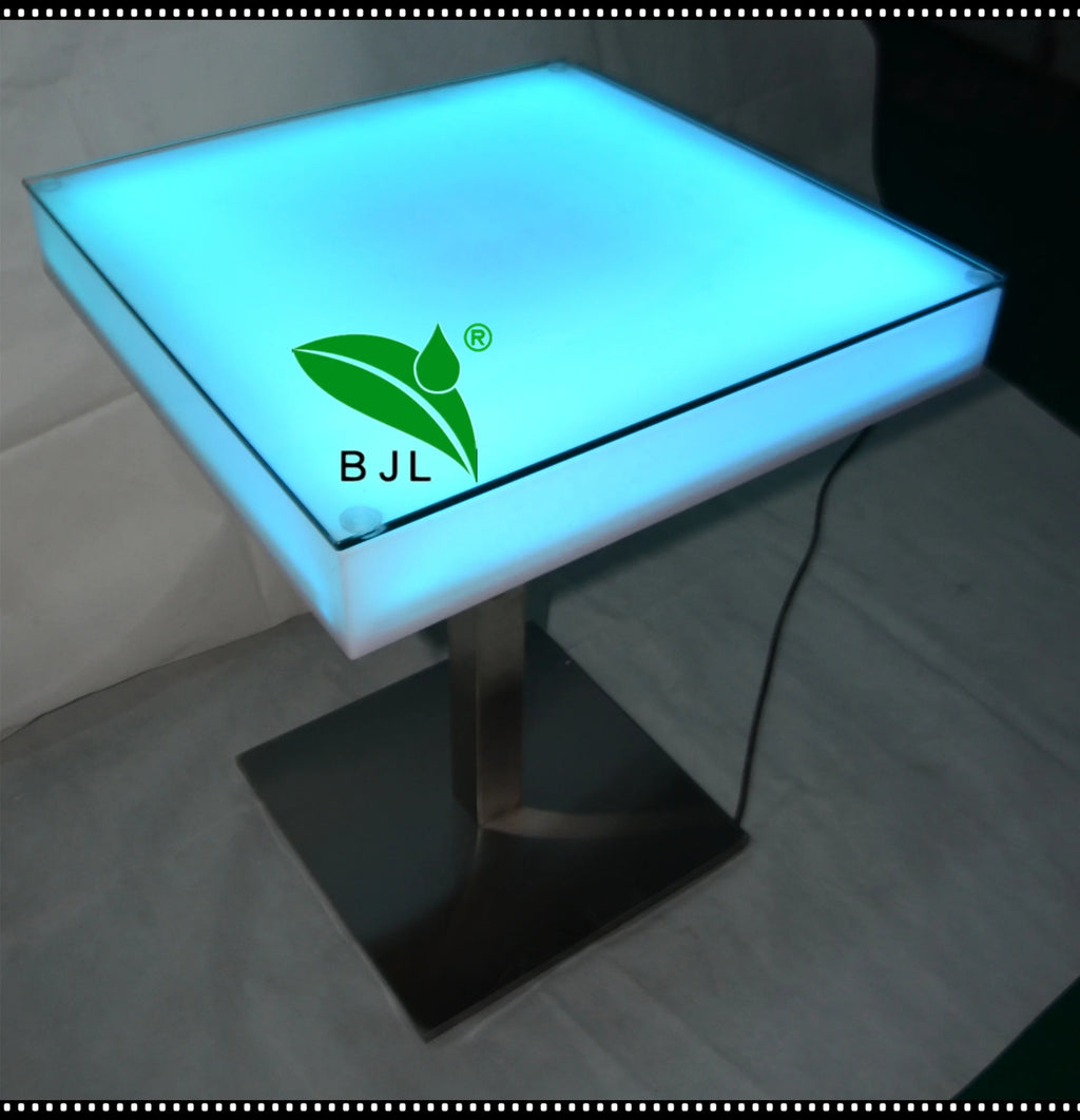 Night Club Furniture Waterproof Led Lighted Acrylic square bar Table