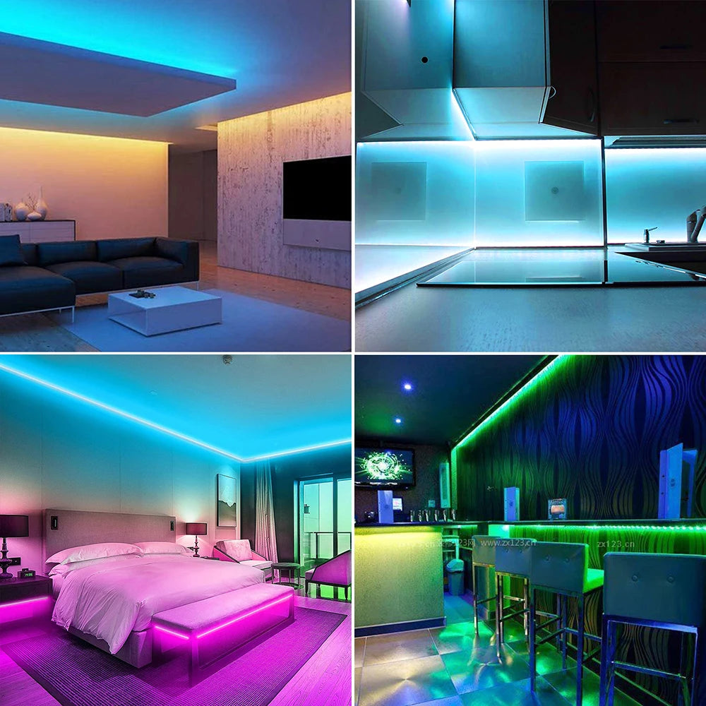 DC 12V 24V RGB COB LED Strip 10mm PCB 576LEDs/m High Density Flexible LED Tape for DIY Living Room Bedroom Decor Lighting