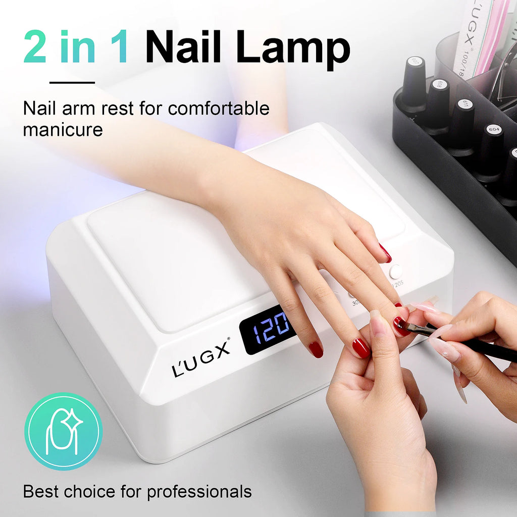 LUGX 72W UV Led Lamp Machine Professional Large Space Cordless Nail Gel Polish UV Lights Nail Dryer