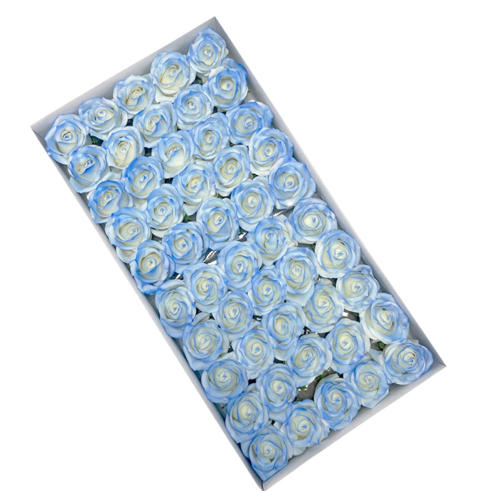 Artificial Natural Soft Rose Flowers Wedding Decoration Bouquet Gifts Blue Cold Beauty Rose Soap Flower