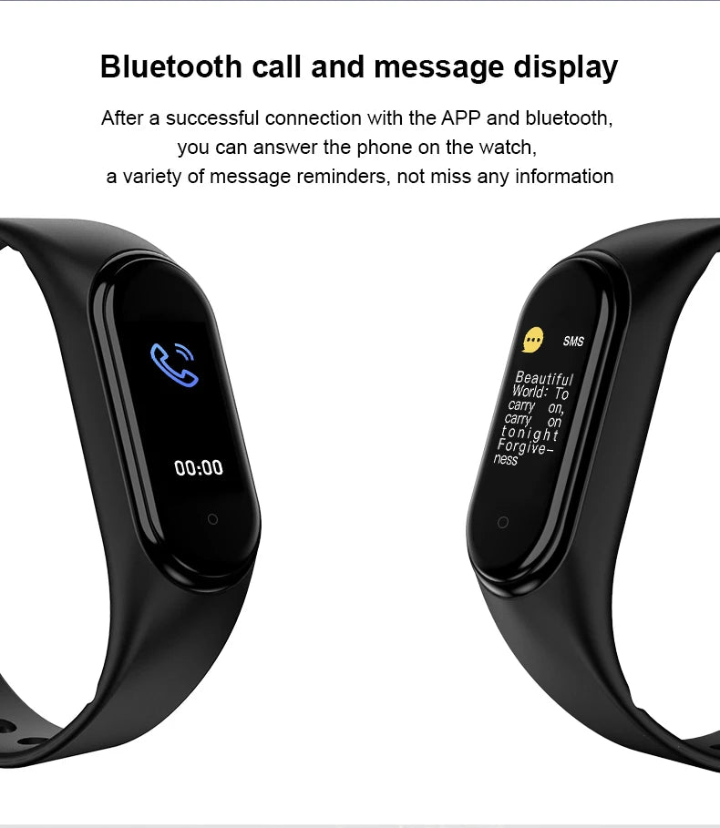 M5  Smart Bracelet Heart Rate Blood Pressure Health Waterproof Wristband Fitness Tracker PK M3 M4 M6 M7 Smart Watch