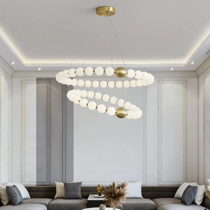 All Copper Post-Modern Household Living Room Chandelier Modern Minimalist Light Luxury Creative Personality Net Red Children’s