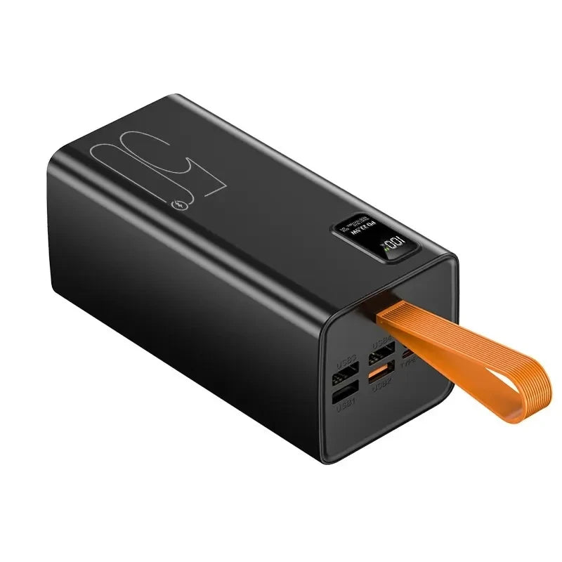 10P US EU Large Capacity 50000mAh Outdoor Power Bank Super Fast Charging 22.5W PD 20W Two-Way Portable LED Display Type-C Input