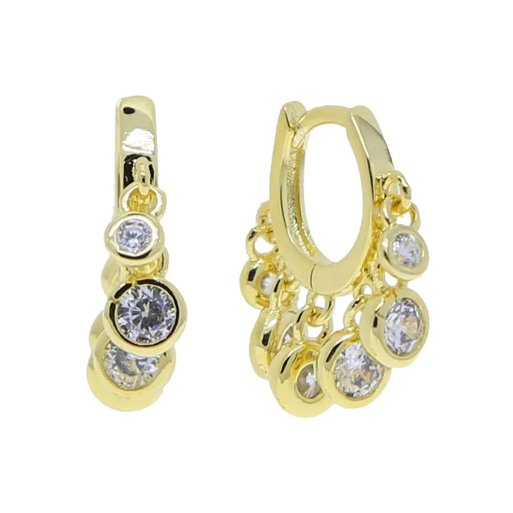 Multi Piercing Mini Hoop Rose Gold Gold Wholesale Women Jewelry 2023 New Design Round Charm Hoop Earring