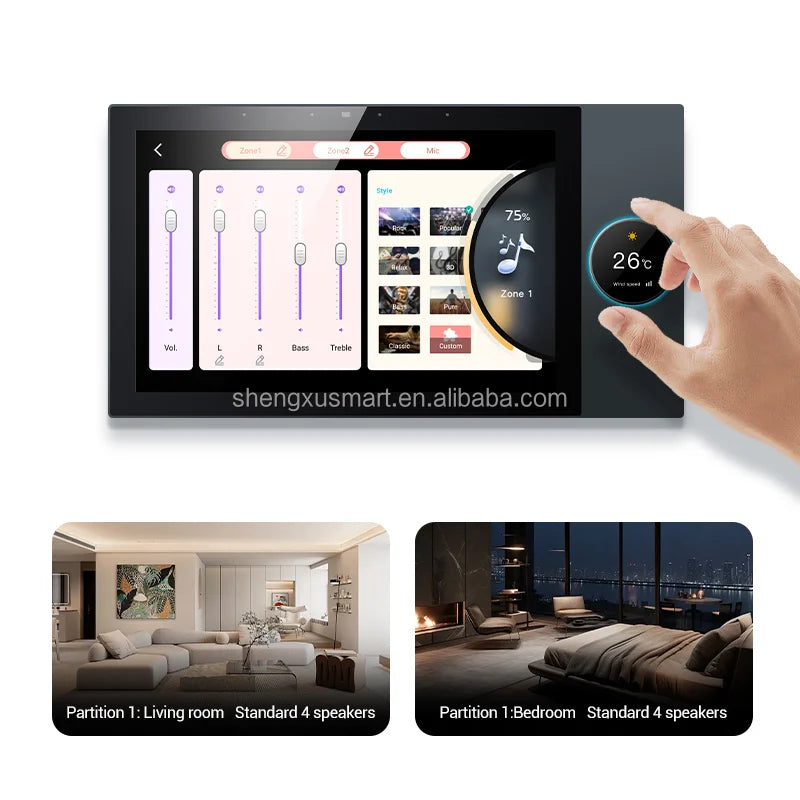 Android 11 Tuya Multifunctional Control Panel for Smart Home with WiFi Music Background & Zigbee Gateway Features