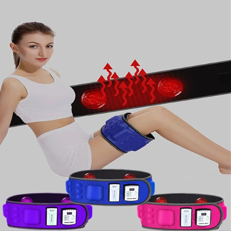 Rechargeable Powerful 7 Motors Heating Belly Fat Slimming Massage Belt Waist Lumbar Spine Support Abdominal Muscle Training Band