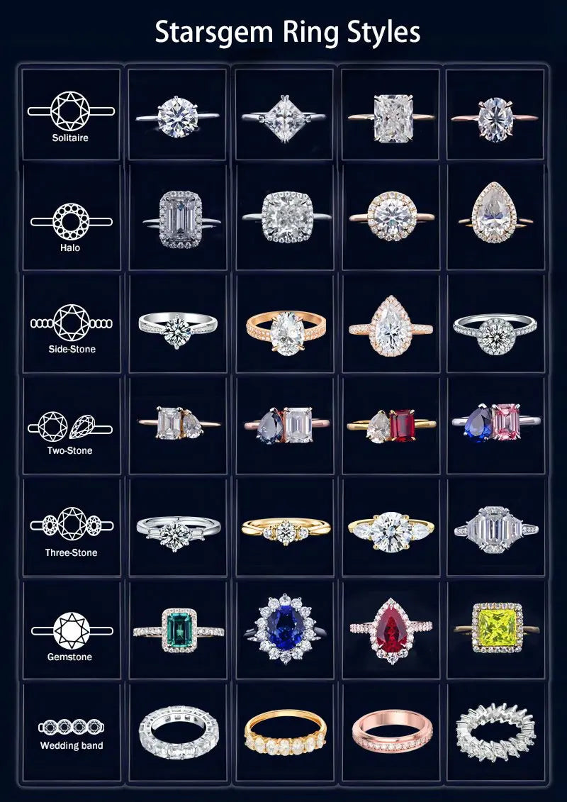 Starsgem Diamante De Bijoux Custom 10K Yellow Gold Engagement 1ct Lab Grown Diamond Rings
