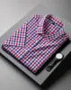 RNSHANGER 5XL 6XL 7XL 8XL 10XL Men's Plus Size Shirts Fashion Casual Classic Style Cotton Comfortable Plaid Short Sleeve Shirt
