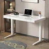 Solid Wood Electric Lift Table Tempered Glass Office Desk Smart Desk Study Desk